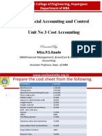 Cost Sheet Numerical - 3