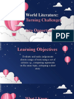 World Literature:: Turning Challenges Into Opportunities