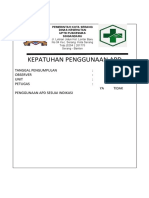 Kepatuhan Penggunaan Apd