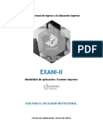 Guía para El Aplicador EXANI-II NE Modalidad Impreso