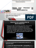 Semana N °04: Proceso DE Elaboración DE Medicamentos