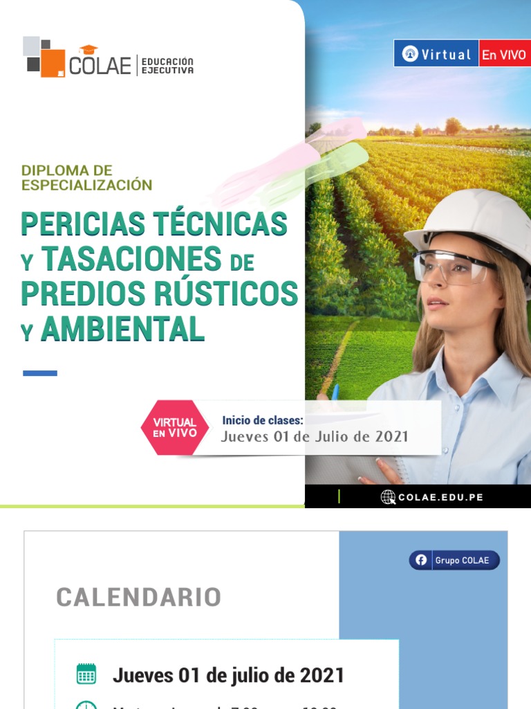 Brochura Pericias y Tasaciones de Predios Rusticos COLAE 2021 | PDF ...