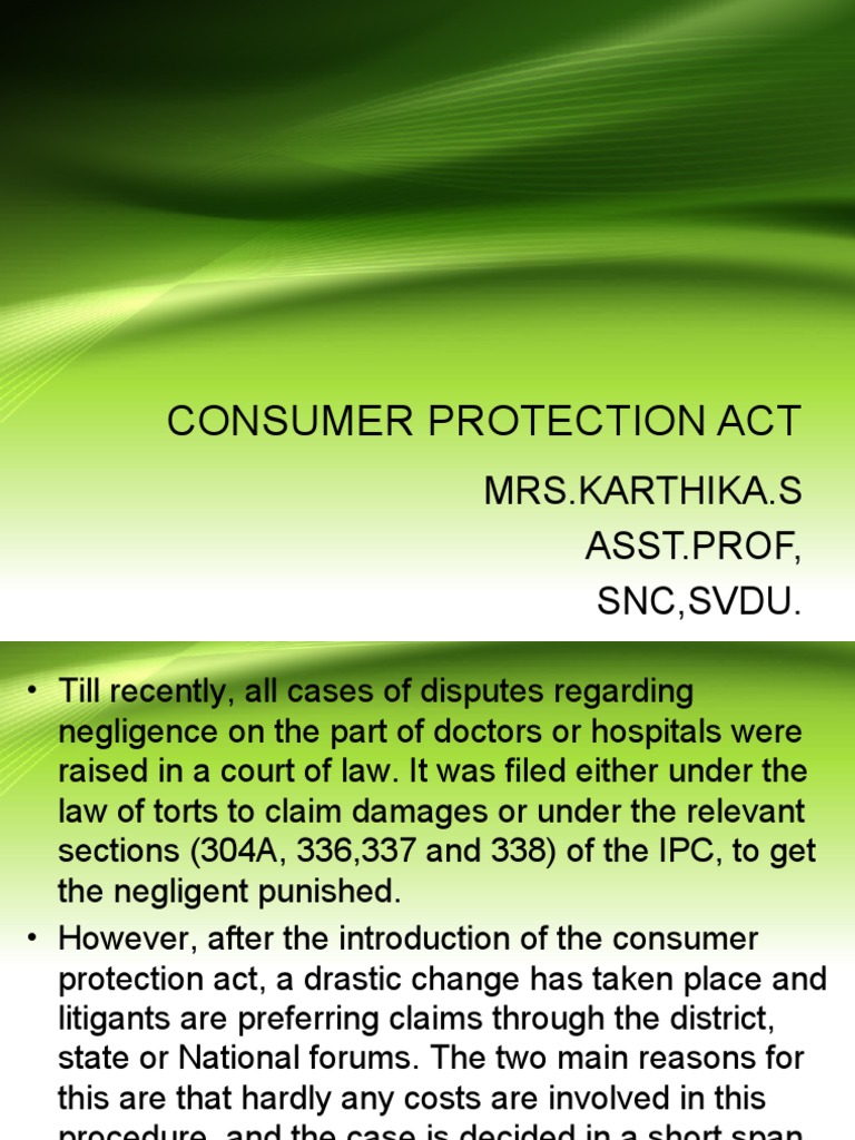 Consumer Protection Act 2002 Pdf – OXDQH