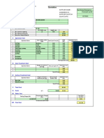 Quotation Supplier Cost Breakdown