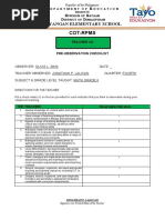 Classroom Observation Tool (COT) | PDF | Curriculum | Learning