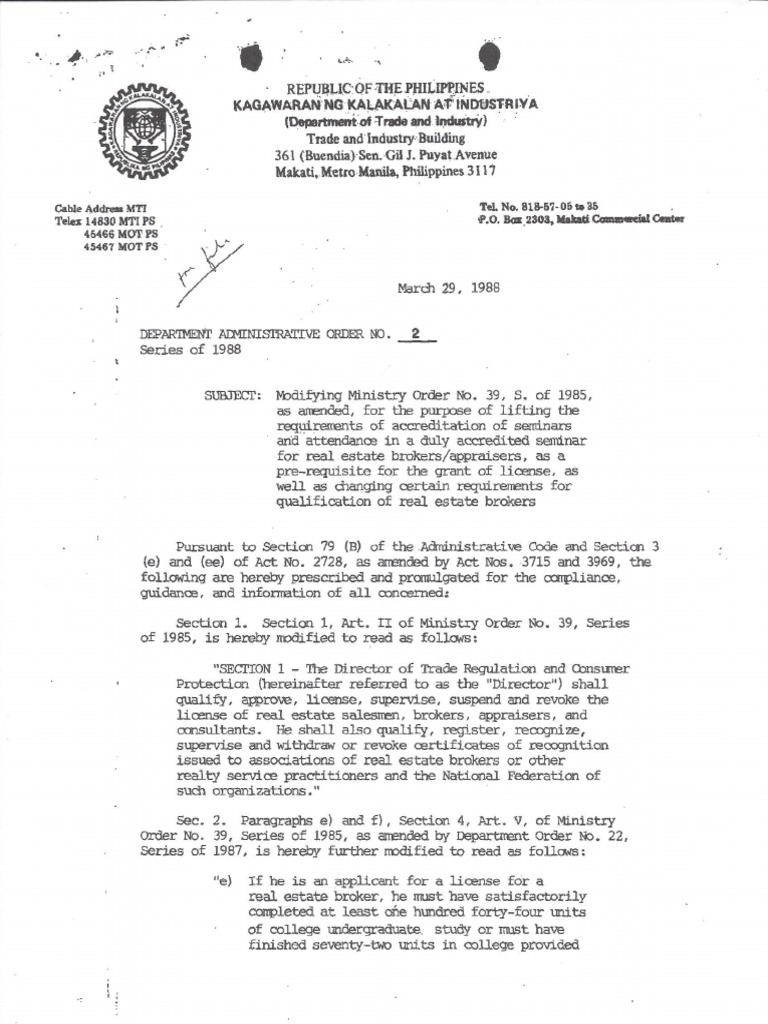 DAO+No.+2+Series+of+1988+ +Lifting+Requirement+of+Accreditation | PDF