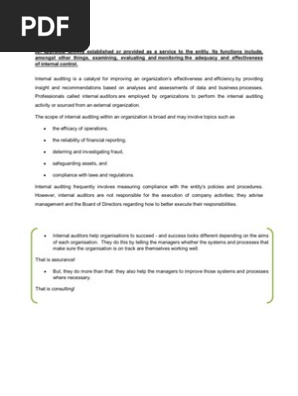 Internal Audit