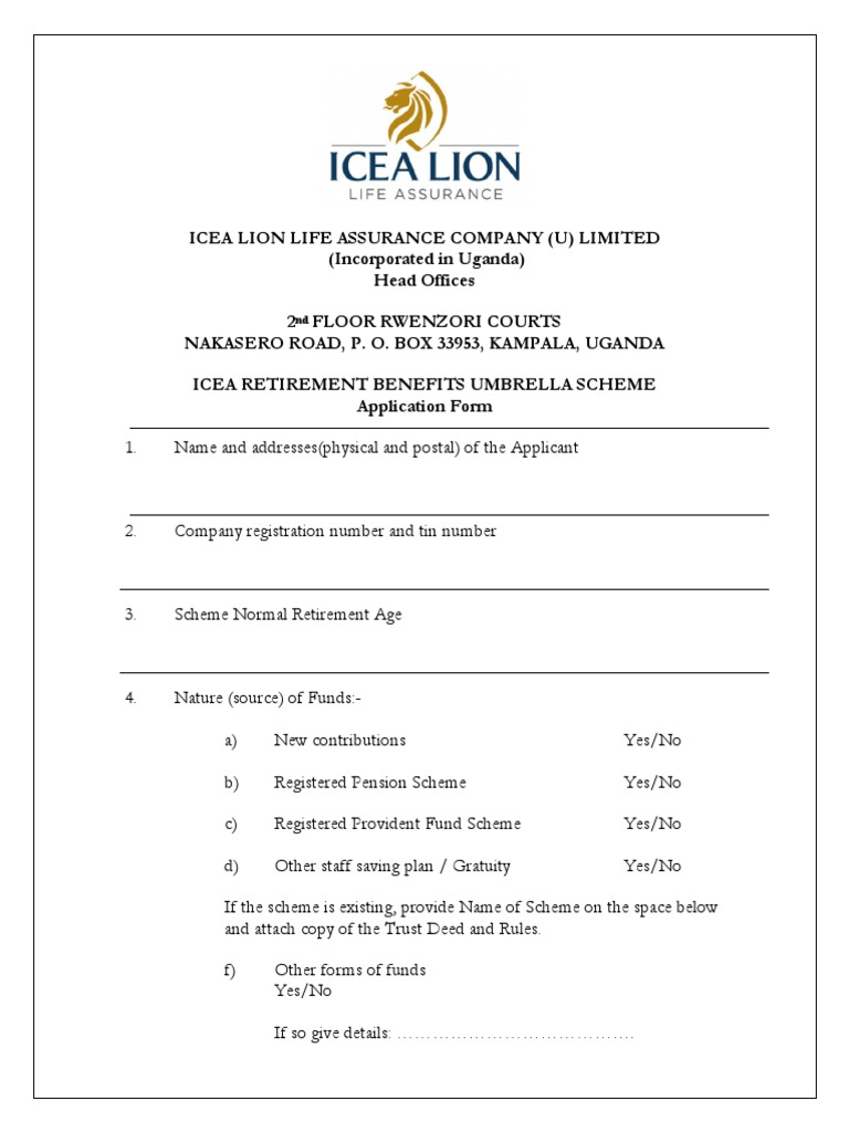 Scheme Application Form PDF