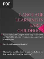 Language Learning in Early Childhood