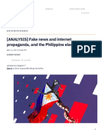 (ANALYSIS) Fake News and Internet Propaganda, and The Philippine Elections - 2022
