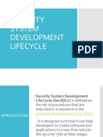Secure System Development Lifecycle (SecSDLC