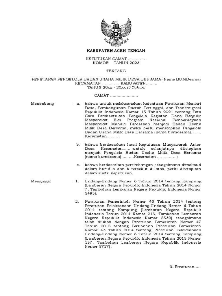 Draf Sk Bumdesma Lkd Pdf