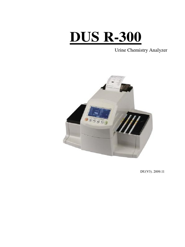 DUS R-300 Urine Analyzer Manual | PDF | Calibration | Barcode