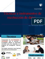 Técnicas e Instrumentos de Recolección de Datos.
