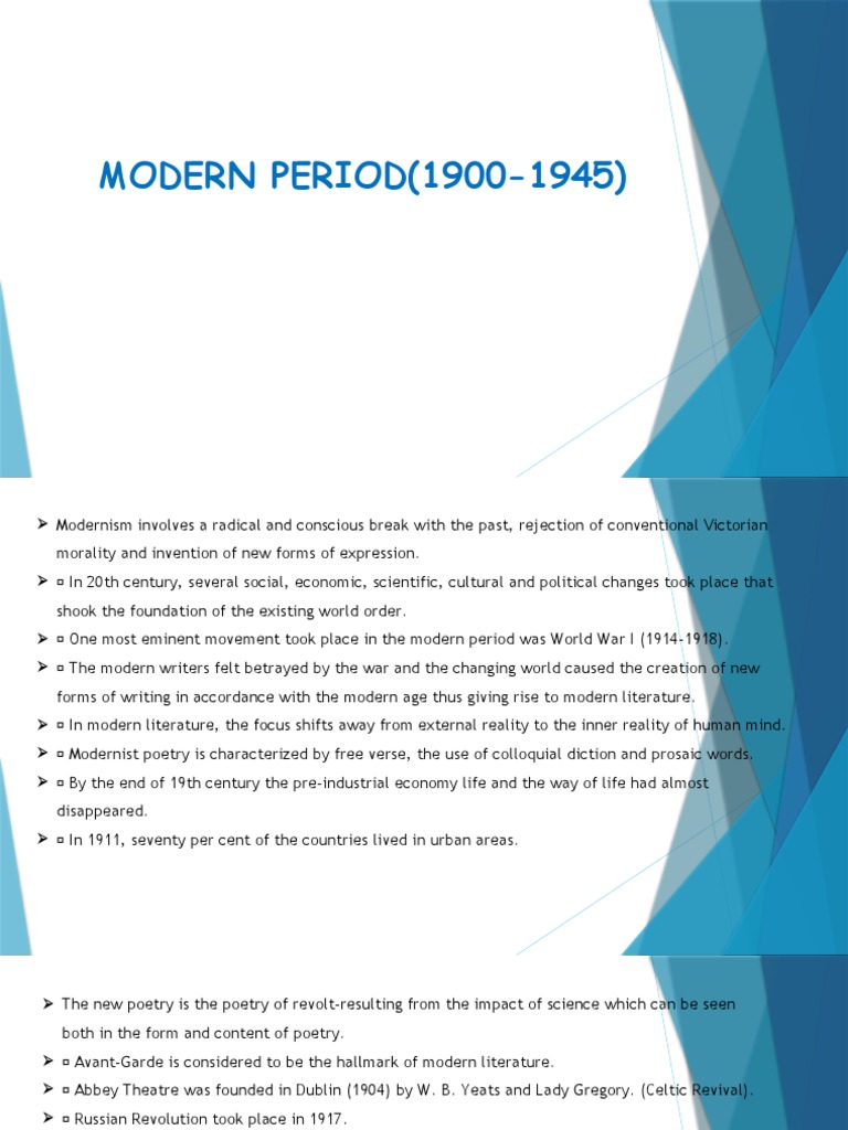 Modern Period (1900 1945) | PDF | Kim (Novel) | Ulysses (Novel)