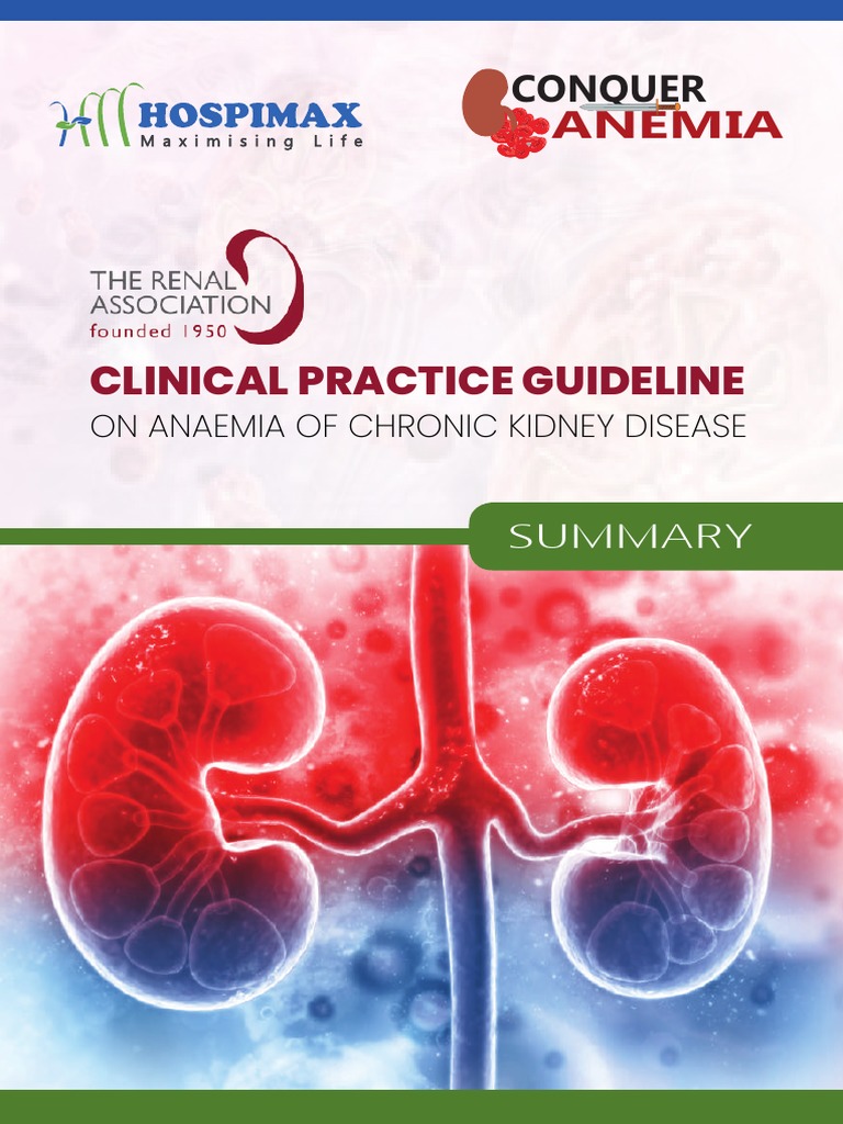 Renal Anemia Guidelines Booklet PDF Anemia Chronic Kidney Disease