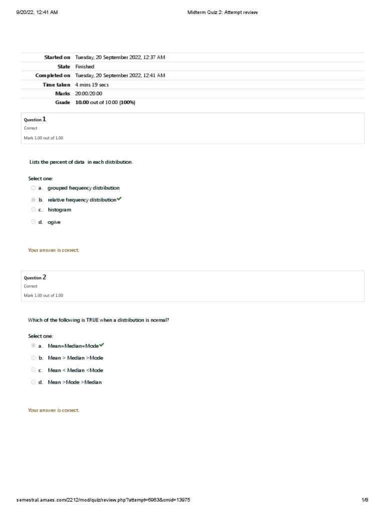 Data Analysis - Midterm Quiz2 | PDF | Standard Deviation | Normal ...