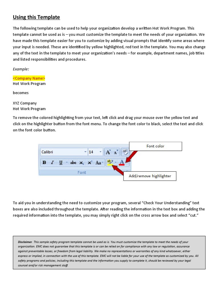 Customizable Hot Work Program Template | PDF | Fires | Personal ...