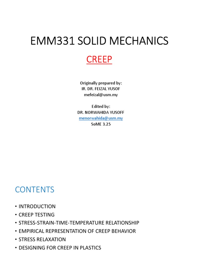 Creep Pdf Creep Deformation Deformation Engineering