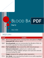 Blood Banking History and Fundamentals