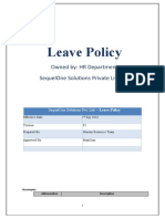 SequelOne Solutions Pvt. Ltd. – Leave Policy