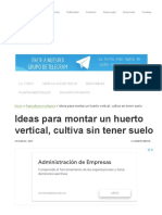 Ideas para Montar Un Huerto Vertical, Cultiva Sin Tener Suelo