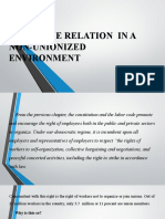 Employee Relation in A Non-Unionized Environment
