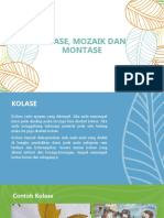 Kolase, Mozaik Dan Montase