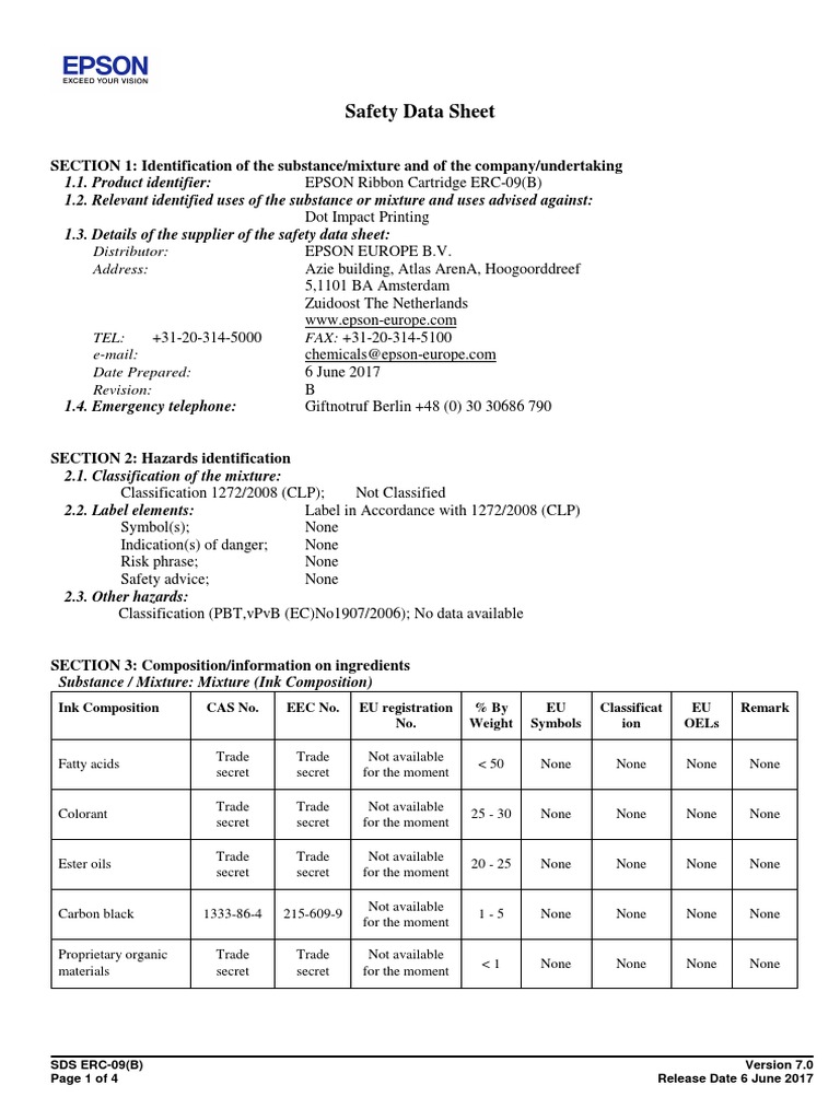 Safety Data Sheet Distributor Address PDF Firefighting Toxicity