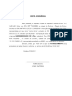 CARTA DE ANUENCIA Bancos Serviços financeiros