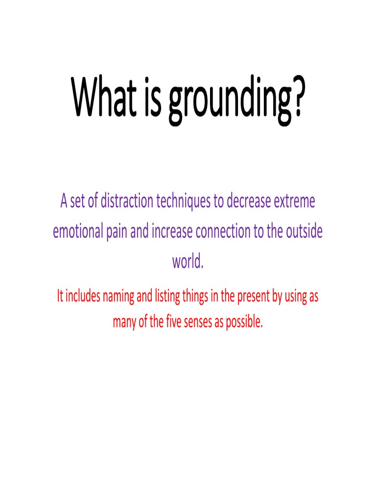 Grounding Techniques for Emotional Relief | PDF | Self-Improvement