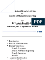 IEEE Student Branch Organization Guidelines and Benefits