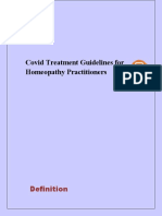 Covid Treatment Guidelines For Homeopathy Practitioners