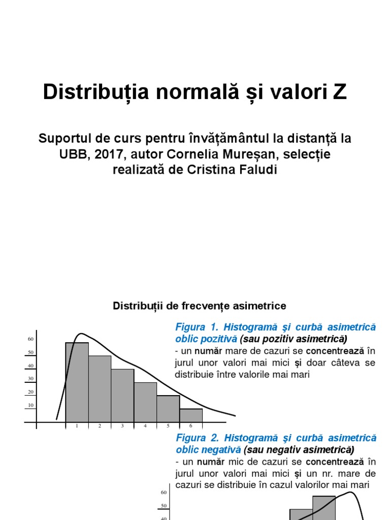 6 - Distributia Normala Si Valori Z | PDF