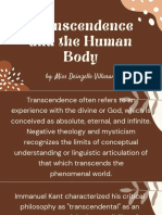 Topic 4 Transcendence and The Human Body