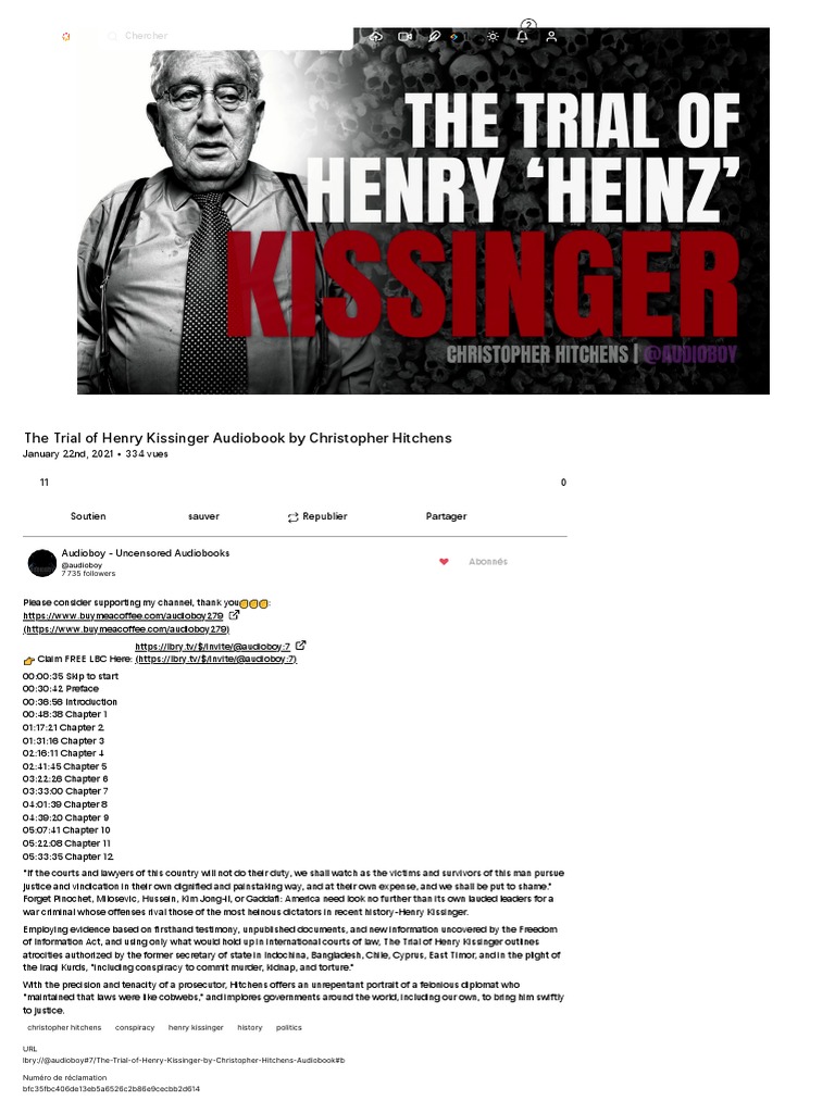 The Trial of Henry Kissinger Audiobook by Christopher Hitchens PDF