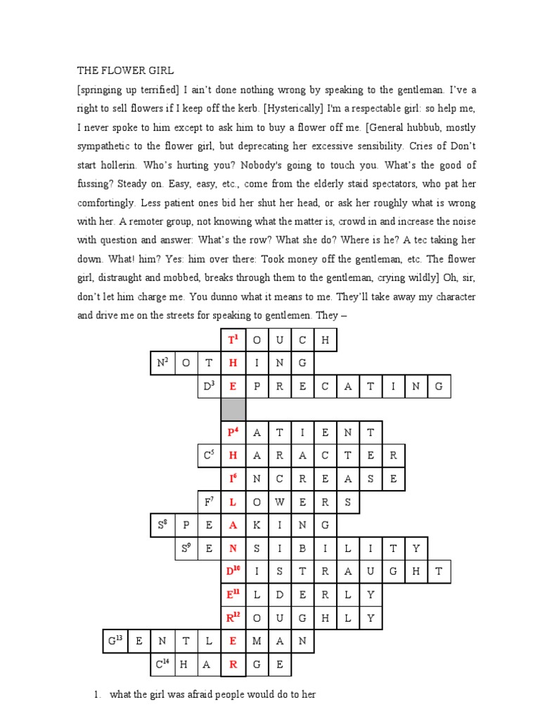 Pygmalion Crossword Puzzle PDF Crossword Learning Pygmalion Crossword Puzzle PDF Crossword Learning