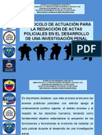 Presentacion de Los Protocolos para La Elaboracion de Actas Policiales
