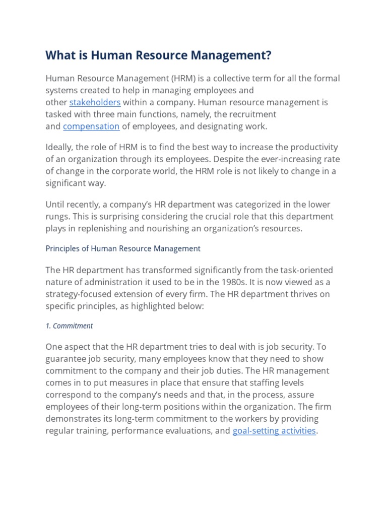 The Challenges of Human Resources MANAGEMENT 2 | PDF | Human Resource ...