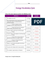 Energy Vocabulary