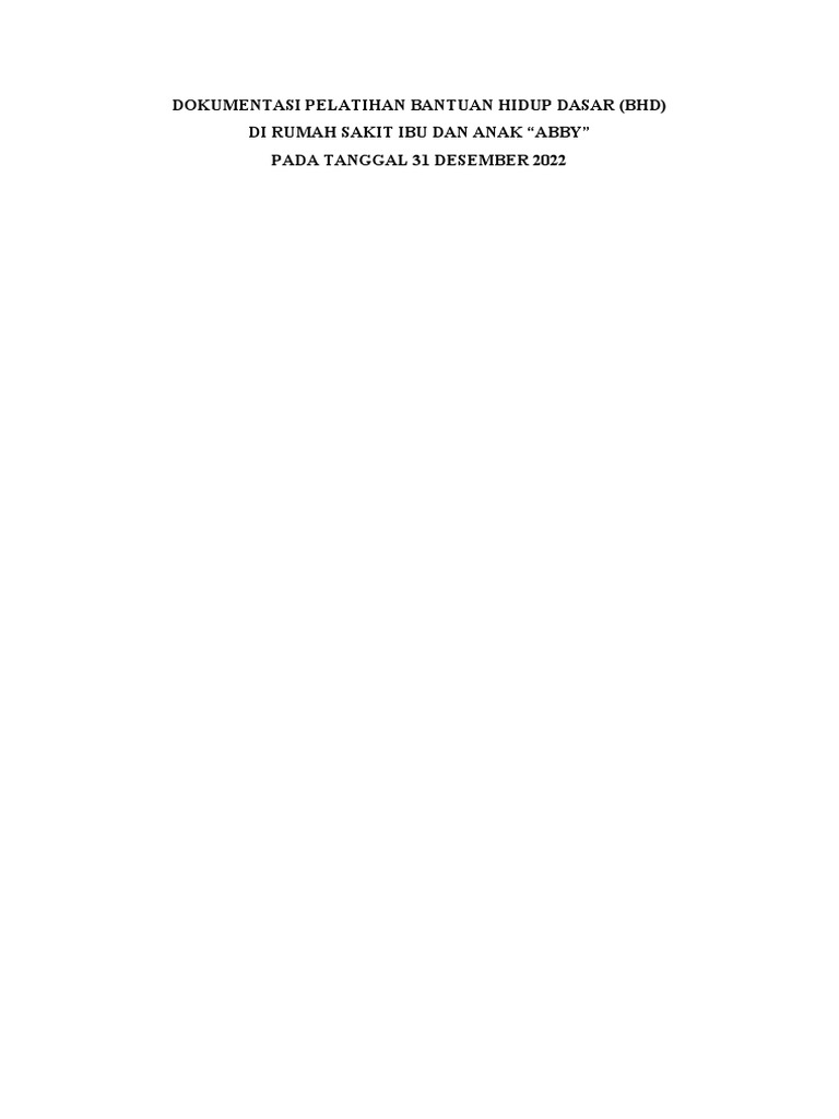 Dokumentasi Pelatihan BHD | PDF