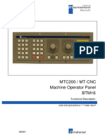 MTC200 / MT-CNC Machine Operator Panel BTM16: Rexroth