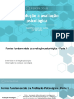 Aula 3 - Fontes Fundamentais Da Avaliação Psicológica - Parte 1