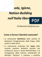 Scuola, Igiene, Nation-Building nell'Italia liberale