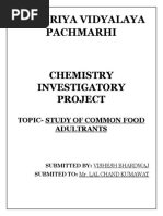 Investigatory Project On Food Adulteration - Class 12 Chemistry | PDF ...