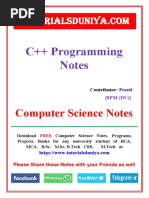 C++ Notes 2 - TutorialsDuniya