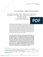 Academic Goals and Learning Quality in Higher Education Students