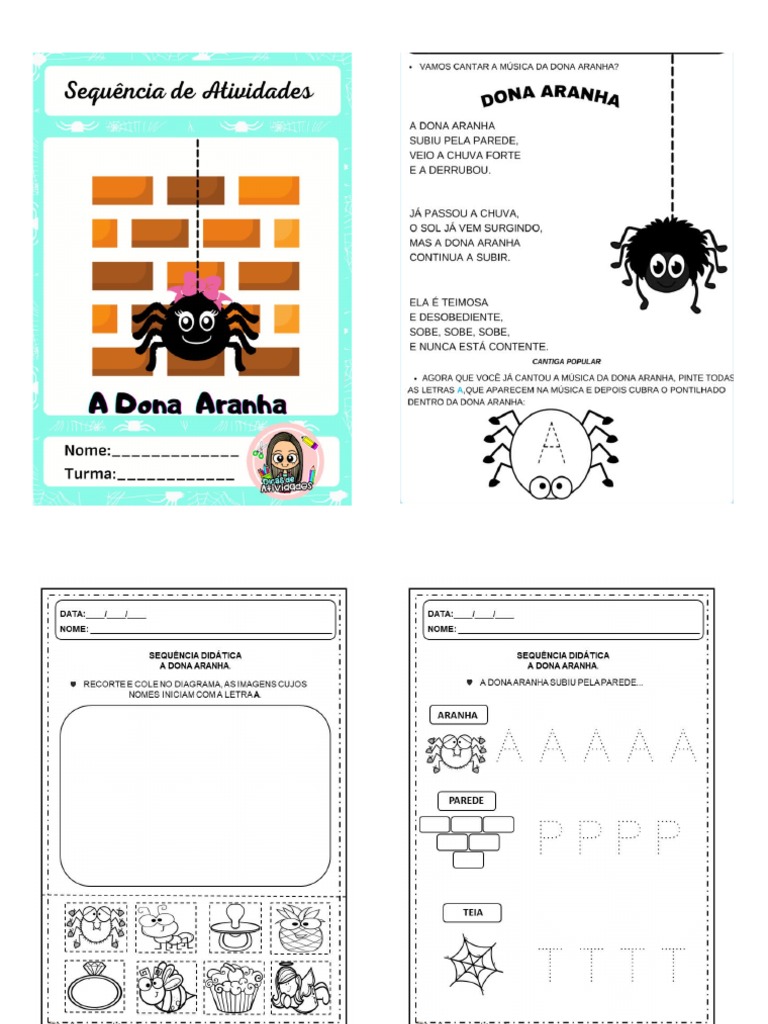 Atividades Manuais com Aranha na Educação Infantil | PDF | Aranha