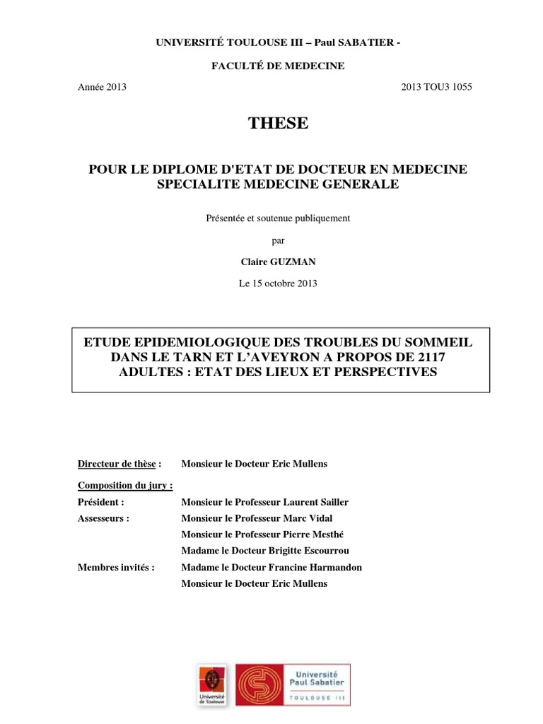 Insomnie de rebond : étude épidémiologique | PDF | Syndrome d'apnées du ...
