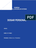 Coperta Dosar Personal - Ministerul Administratiei Si Internelor